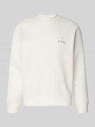 Emporio Armani Sweatshirt mit Label-Stitching in Offwhite, Größe M