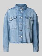 Only Boxy Fit Jeansjacke aus reiner Baumwolle Modell 'MARINA' in Hellb...
