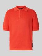 Marc O'Polo Regular Fit Poloshirt aus Leinen-Baumwoll-Mix in Orange, G...