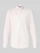 Jake*s Slim Fit Business-Hemd mit Kentkragen in Taupe, Größe 41/42