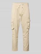 Lindbergh Cargohose mit elastischem Bund in Stein, Größe L