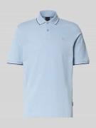 bugatti Poloshirt mit kurzer Knopfleiste in Hellblau, Größe L