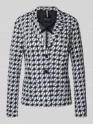 Marc Cain Slim Fit Blazer mit Reverskragen in Marine, Größe 34