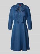 HUGO Mini Jeanskleid mit Schluppe in Blau, Größe 38