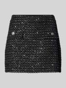 Liu Jo White Minirock mit Pailletten in Black, Größe 34