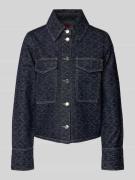 HUGO Jeansjacke mit Umlegekragen Modell 'Gadison' in Dunkelblau, Größe...
