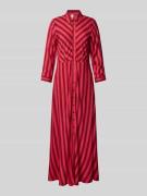 YAS Maxikleid mit Knopfleiste Modell 'SAVANNA' in Pink, Größe S