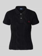Polo Ralph Lauren Regular Fit Poloshirt mit Zopfmuster und Logo-Stitch...