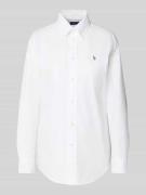 Polo Ralph Lauren Regular Fit Hemdbluse mit Logo-Stitching in Weiss, G...