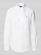 Polo Ralph Lauren Regular Fit Hemdbluse mit Logo-Stitching in Weiss, G...