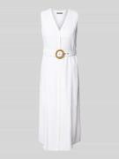 Zero Midikleid mit V-Ausschnitt in Weiss, Größe 40