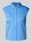 Zero Regular Fit Hemdbluse aus elastischem Baumwoll-Mix in Hellblau, G...