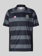 CHAMPION T-Shirt mit Polokragen in Black, Größe L