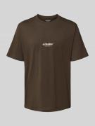 Jack & Jones T-Shirt mit Rundhalsausschnitt Modell 'SOHO' in Dunkelbra...