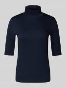 Marc Cain T-Shirt mit Stehkragen in Marine, Größe 34