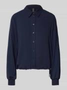 Marc Cain Regular Fit Bluse mit Schnürung in Marine, Größe 34