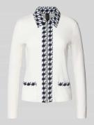 Marc Cain Longsleeve mit Zweiwege-Reißverschluss in Offwhite, Größe 34