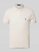 Polo Ralph Lauren Poloshirt mit Label-Stitching in Hellgrau, Größe L