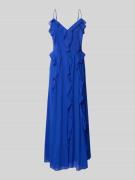 Bardot Abendkleid mit V-Ausschnitt und Volants Modell 'VERIS' in Royal...