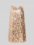 YAS Knielanges Kleid mit Pailletten Modell 'LALEA' in Rosa, Größe 34