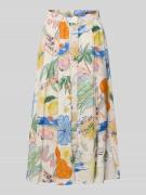 Smith and Soul Midirock aus Viskose-Baumwoll-Mix mit Knopfleiste in We...