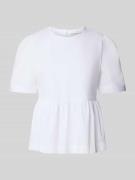 Rich & Royal Bluse mit Rundhalsausschnitt und Knopfverschluss in Weiss...