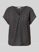 Christian Berg Woman Relaxed Fit T-Shirt mit V-Ausschnitt und Zierfalt...