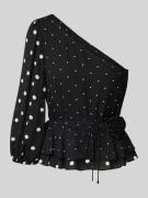 Marc Cain Blusenshirt mit One-Shoulder-Träger in Black, Größe 34