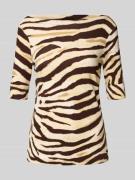 Lauren Ralph Lauren T-Shirt mit 3/4-Arm Modell 'JUDY' in Mittelbraun M...