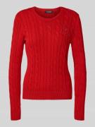 Lauren Ralph Lauren Strickpullover mit Zopfmuster Modell 'MONTIVA' in ...