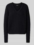 Lauren Ralph Lauren Strickpullover mit V-Ausschnitt Modell 'TEDURPH' i...