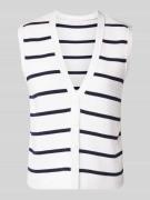 Rich & Royal Strickweste mit V-Ausschnitt in Weiss, Größe L