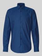 Jake*s Slim Fit Business-Hemd mit Kentkragen in Royal, Größe 39/40