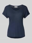 Marc O'Polo Relaxed Fit T-Shirt aus Baumwoll-Viskose-Mix in Marine, Gr...