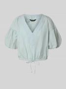 Lauren Ralph Lauren Blusenshirt mit V-Ausschnitt in Hellgruen Melange,...