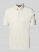 ARMANI EXCHANGE Poloshirt mit kurzer Knopfleiste in Offwhite, Größe L
