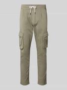 Lindbergh Cargohose mit elastischem Bund in Khaki, Größe L