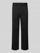 BOSS Orange Straight Leg Chino aus Baumwoll-Mix in Black, Größe 30/30