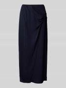 Rich & Royal Midirock aus Lyocell-Mix in Wickel-Optik in Marine, Größe...