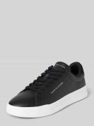 Tommy Hilfiger Low Top Sneaker aus echtem Leder in Black, Größe 40