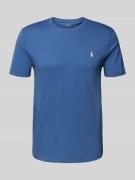 Polo Ralph Lauren Custom Slim Fit T-Shirt mit Label-Stitching in Hellb...