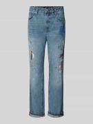 Lauren Ralph Lauren Boyfriend Jeans im Used-Look mit Eingrifftaschen i...