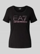 EA7 Emporio Armani T-Shirt mit Label-Detail in Black, Größe L