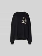 Anine Bing Oversized Sweatshirt mit Label-Detail in Black, Größe XS