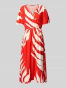 ZABAIONE Midikleid in Wickel-Optik Modell 'Si44ciliana' in Hellrot, Gr...
