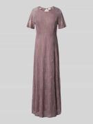 Vila Maxikleid aus Spitze mit Rundhalsausschnitt in Mauve, Größe L