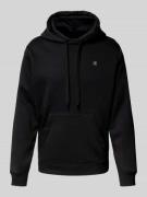 G-Star Raw Hoodie mit Label-Stitching und Känguru-Tasche in Black, Grö...