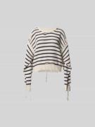 MM6 Maison Margiela Oversized Pullover in Strick-Optik in Ecru, Größe ...