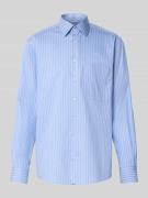 ETERNA Comfort Fit Business-Hemd mit Brusttasche in Bleu, Größe 42