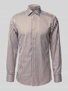 ETERNA Slim Fit Business-Hemd mit Knopfleiste in Cognac, Größe 40